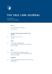 Yale Law Journal: Volume 121, Number 1 - October 2011