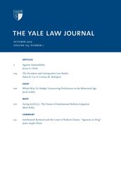 Yale Law Journal: Volume 125, Number 1 - October 2015