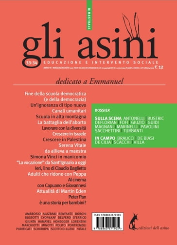 Gli asini n. 33-34. Rivista di educazione e intervento sociale - AA.VV. Artisti Vari