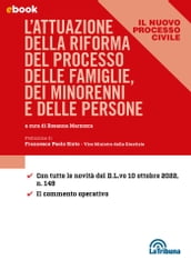 L attuazione della riforma del processo delle famiglie, dei minorenni e delle persone