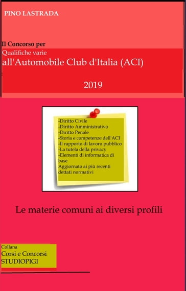 Il concorso per qualifiche varie all'Automobile Club d'Italia (ACI) - Pino Lastrada