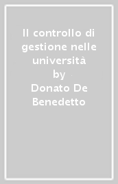 Il controllo di gestione nelle università