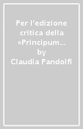 Per l edizione critica della «Principum Neapolitanorum Coniurationis Anni MDCCI Historia» di G. Vico