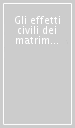 Gli effetti civili dei matrimoni religiosi. Il matrimonio concordatario