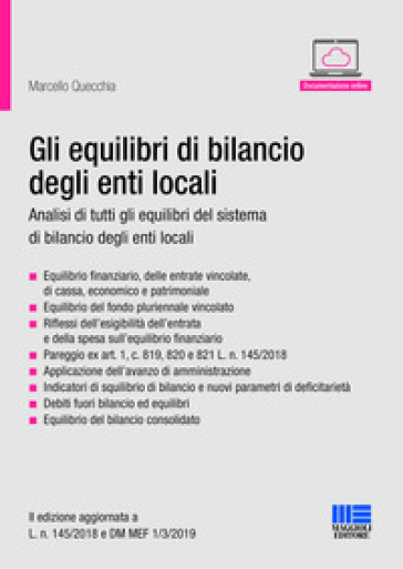 Gli equilibri di bilancio degli enti locali - Marcello Quecchia