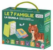 La giungla. Le 7 famiglie. Valigetta con carte e stickers. Ediz. a colori. Con 44 Carte. Con 40 Adesivi