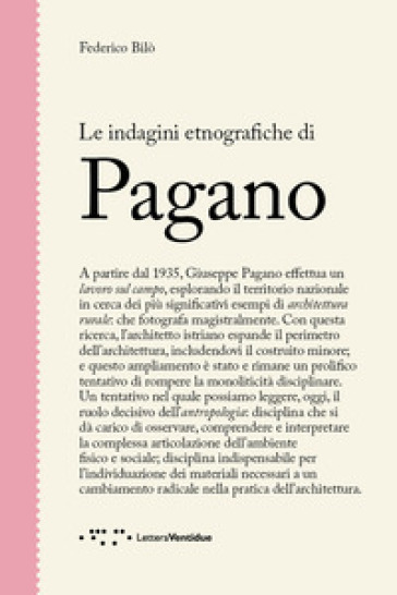 Le indagini etnografiche di Pagano - Federico Bilò