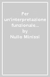 Per un interpretazione funzionale del «Kalevala»