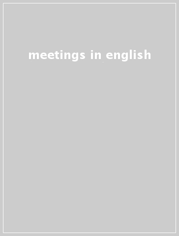 meetings in english