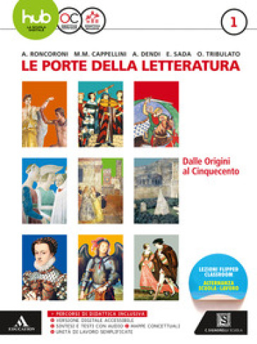 Le porte della letteratura. Per le Scuole superiori. Con e-book. Con espansione online. Con libro: Manuale di scrittura. 1: Dalle origini al '500 - Angelo Roncoroni - Elena Sada