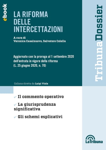 La riforma delle intercettazioni - Salvatore Colella - Veronica Casalnuovo