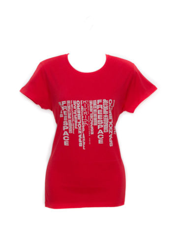 t-shirt donna M rossa "Freespace" serie la Biennale di Venezia
