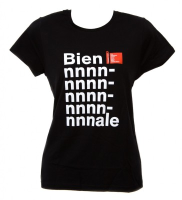 t-shirt donna L nero linea "Biennnnnale" serie la Biennale di Venezia