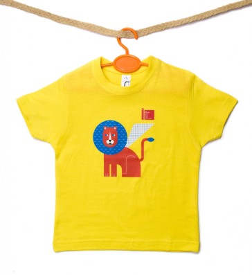 t-shirt L giallo "Leone arancio" linea kids serie la Biennale di Venezia