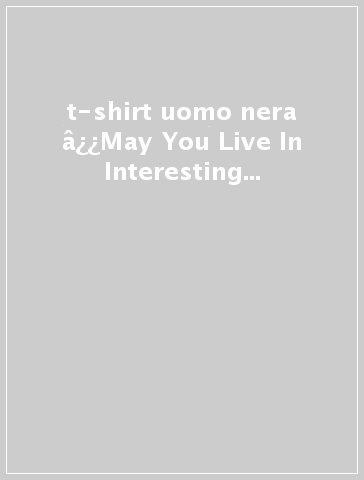 t-shirt uomo nera â¿¿May You Live In Interesting Timesâ¿¿ serie La Biennale di Venezia, disegno rosa e giallo