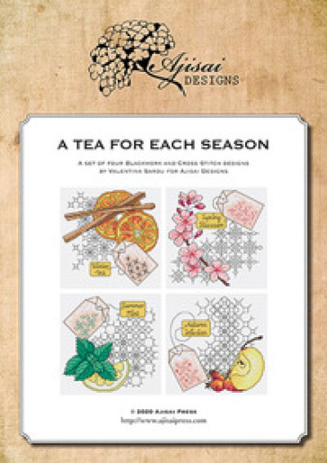 A tea for each season. Cross stitch and blackwork designs - Valentina Sardu