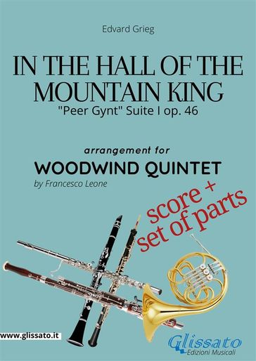 In the Hall of the Mountain King - Woodwind Quintet score & parts - Edvard Grieg