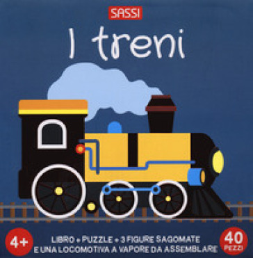 I treni. Q-box. Ediz. a colori. Con 3 figure sagomate. Con locomotiva da montare. Con puzzle - Giulia Pesavento - Matteo Gaule