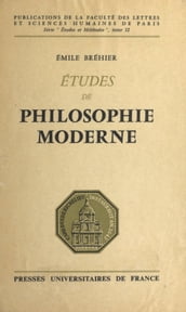 Études de philosophie moderne