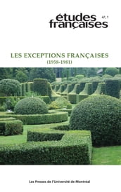 Études françaises. Volume 47, numéro 1, 2011
