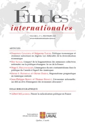 Études internationales. Vol. 50 No. 1, Printemps 2019