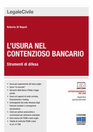 L'usura nel contenzioso bancario - Roberto Di Napoli