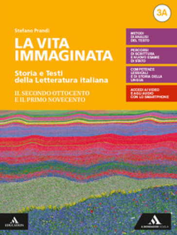 La vita immaginata. Storia e testi della letteratura italiana. Con Tutte le mappe della letteratura 3. Per le Scuole superiori. Con e-book. Con espansione online. Vol. 3A-3B: Il secondo Ottocento e il primo Novecento-Dal Novecento a oggi - Stefano Prandi